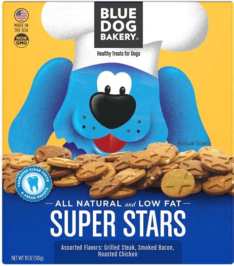 Blue dog bakery - Blue Dog Bakery Natural Dog Treats, More Crunch Large, Assorted Flavors, 18oz Box, 1 Box 4.6 out of 5 stars 7,838 $ 3 . 99 ( $ 3 . 55 / lb ) $ 5 . 49 ( 27% off )